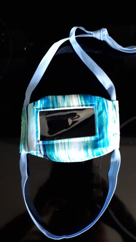 Blue variations print face mask