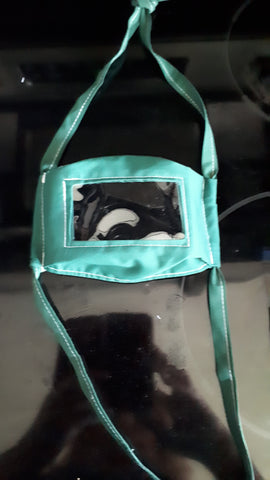 Solid dark green face mask