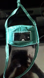 Solid dark green face mask
