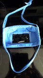 Solid medium blue face mask