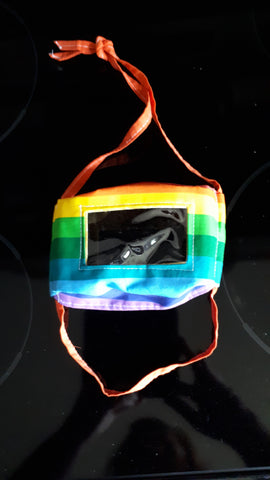 Rainbow print face mask
