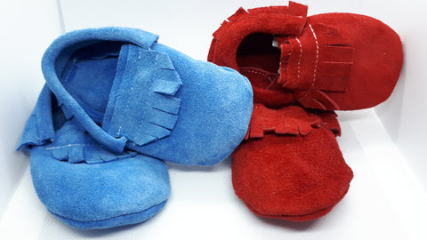 Suede moccs 6-12 months SALE